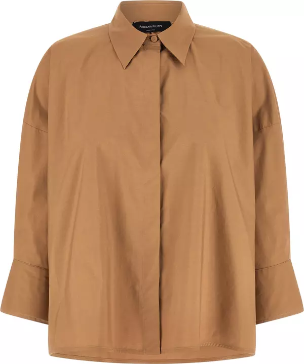 Brown Cotton Blouse