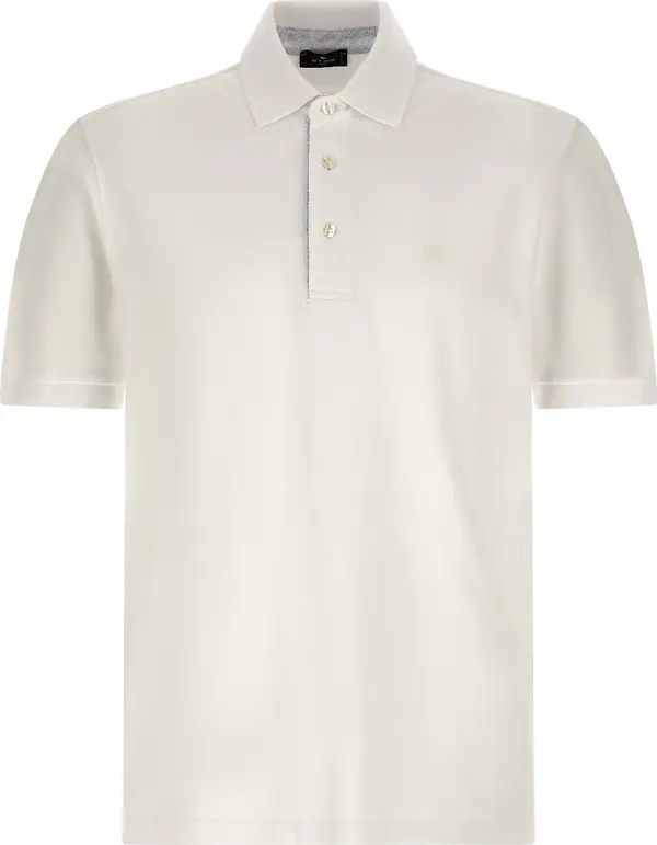 White Cotton Polo Shirt