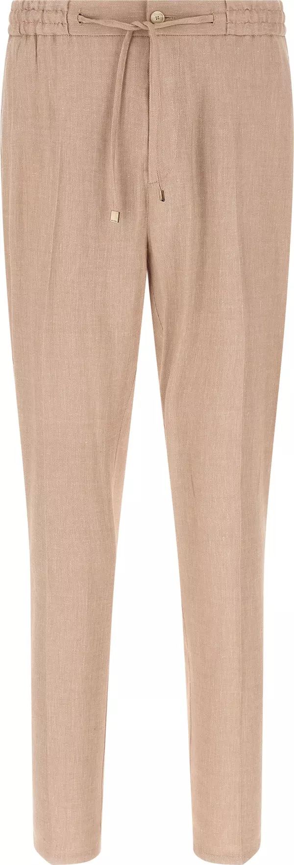 Beige Linen Joggers (Workout Pants)