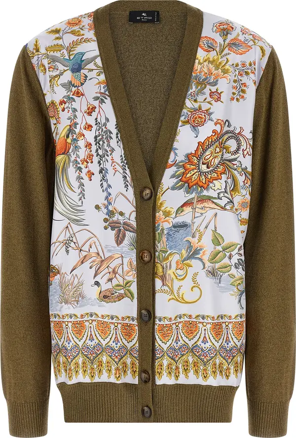 Bicolor Cotton Cardigan