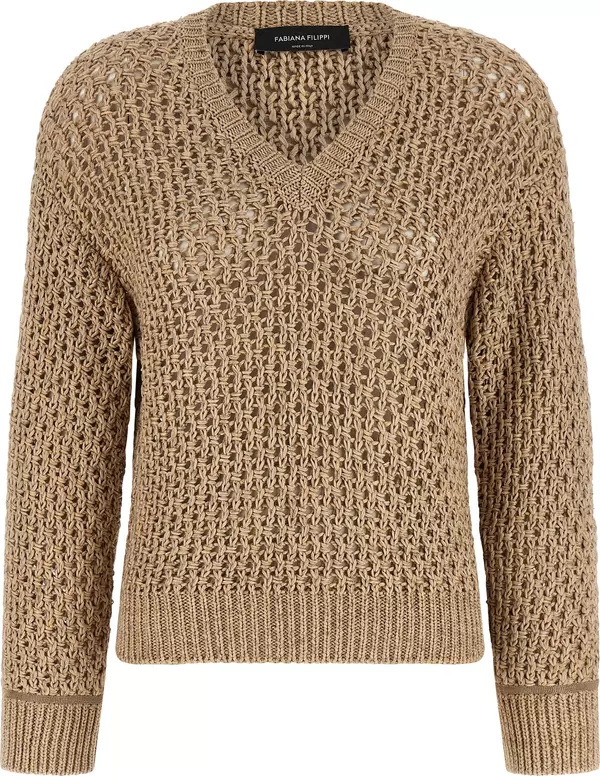 Brown Cotton Cardigan