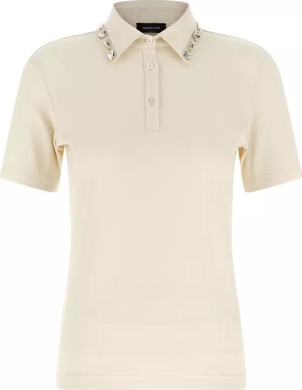 Beige Cotton Polo Shirt