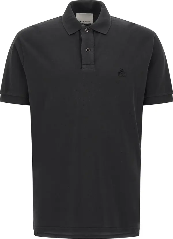 Black Cotton Polo Shirt