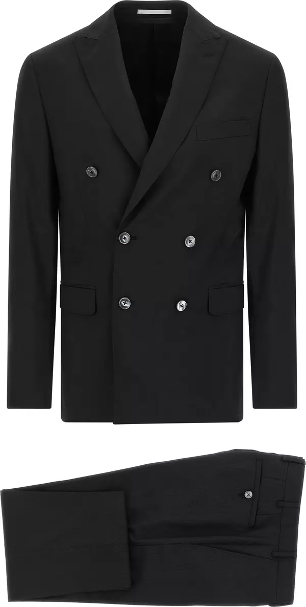 Black Wool Two-Piece Suit