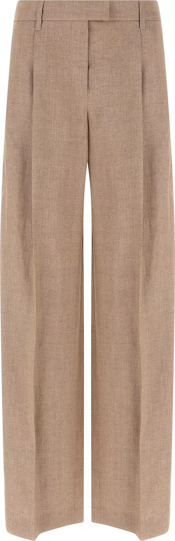 Multicolor Linen Flared Pants