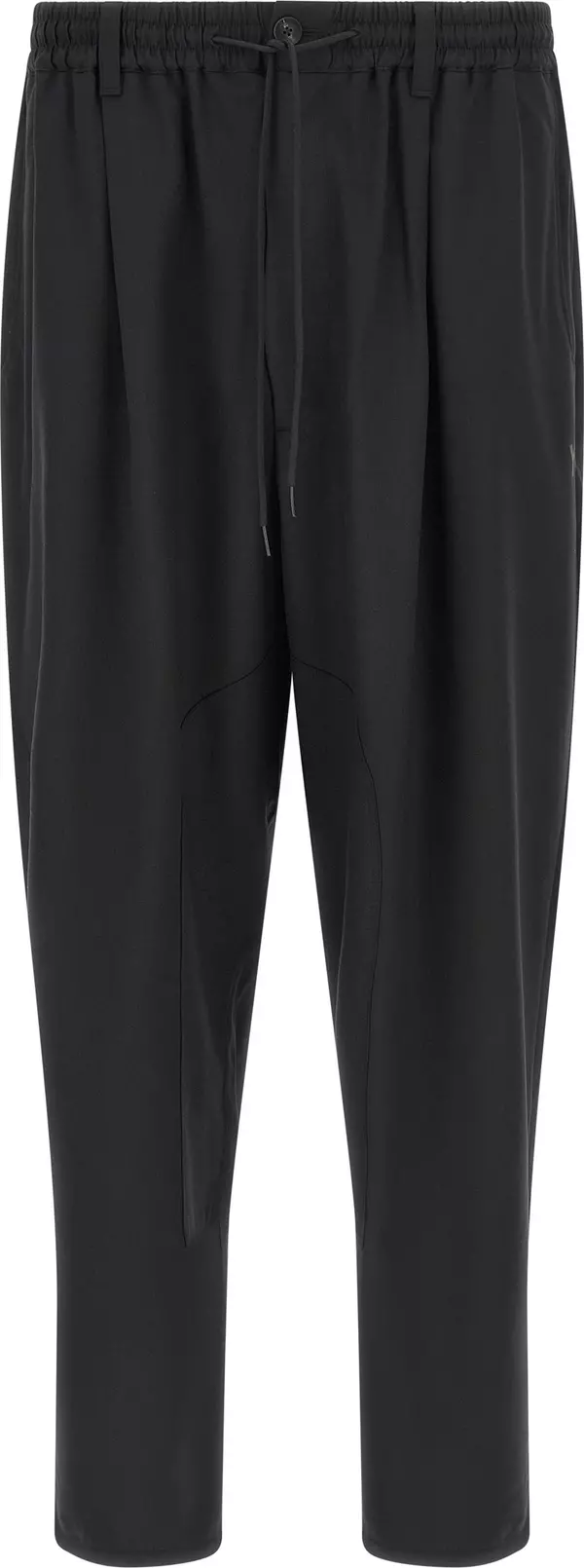 Black Polyester Casual Pants
