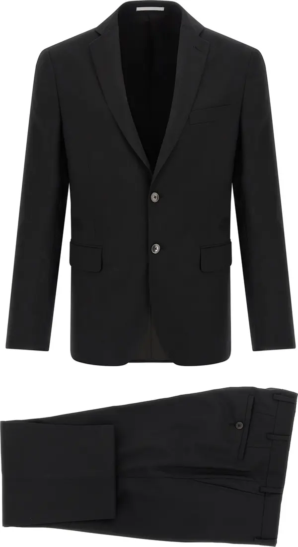 Black Wool Two-Piece Suit