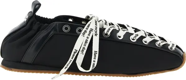 Black Polyamide Ballet Flats