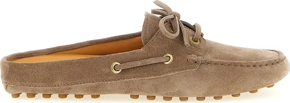 Beige Calfskin Flats
