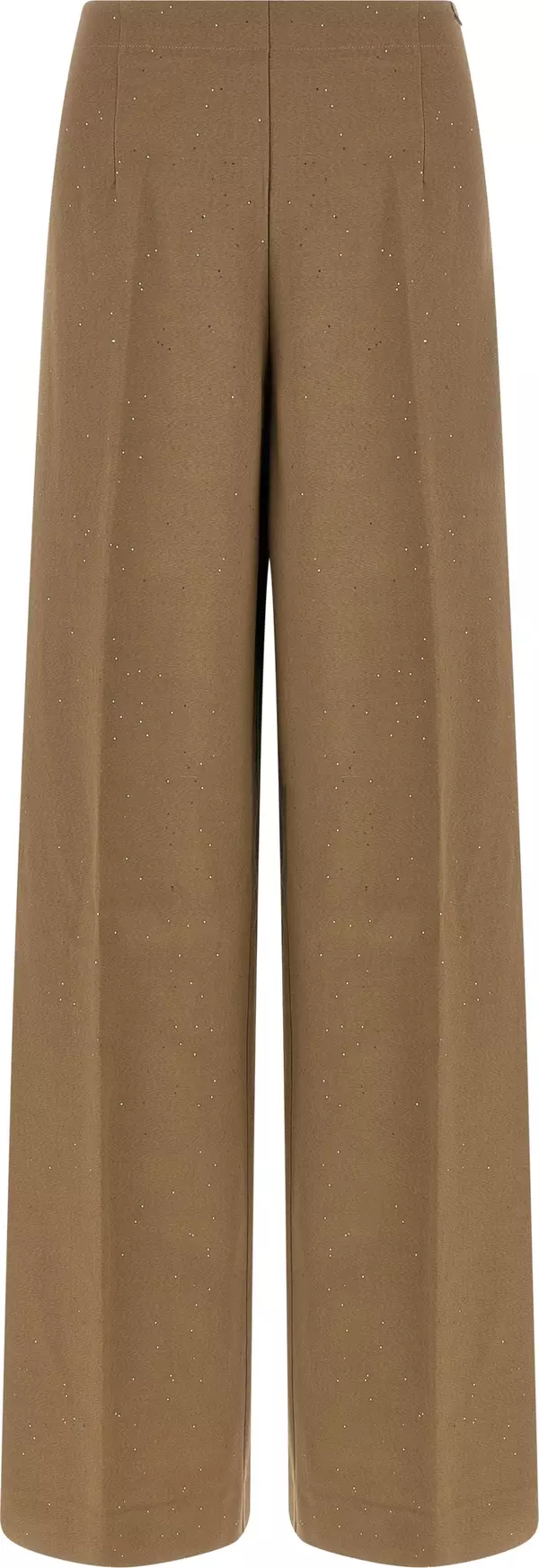 Brown Viscose Casual Pants