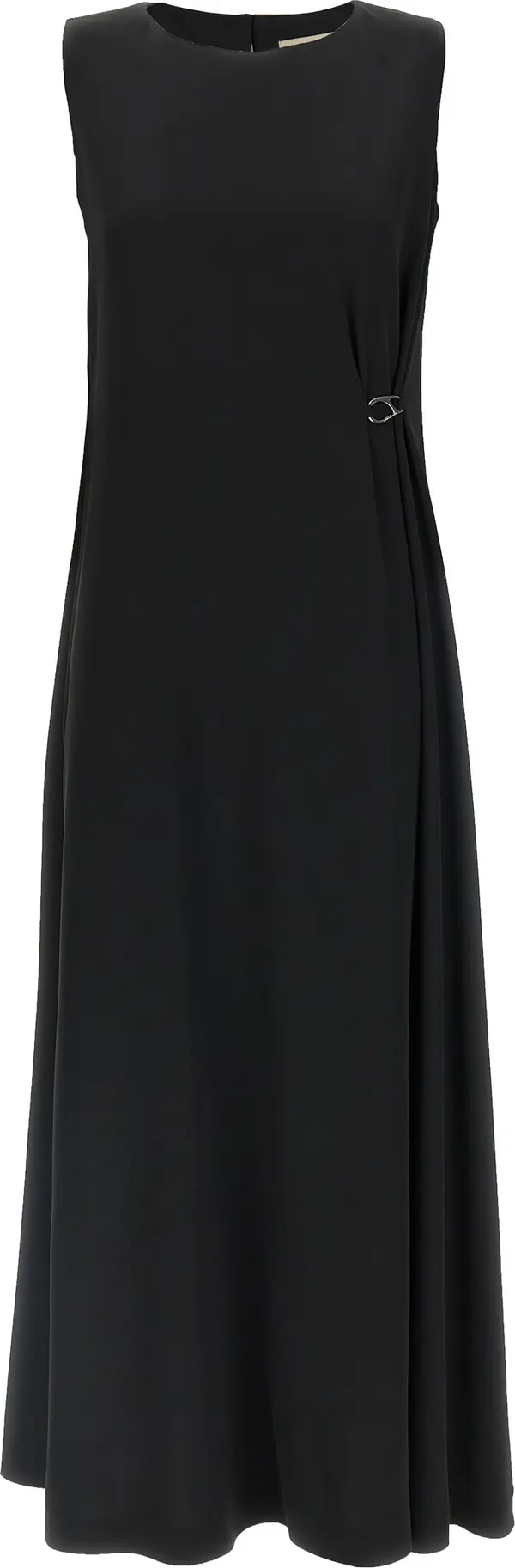 Black Polyester Long Dress