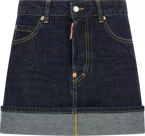 Blue Cotton Long Skirt