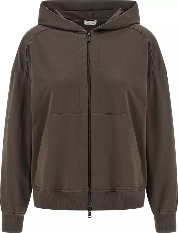 Brown Cotton Hoodie