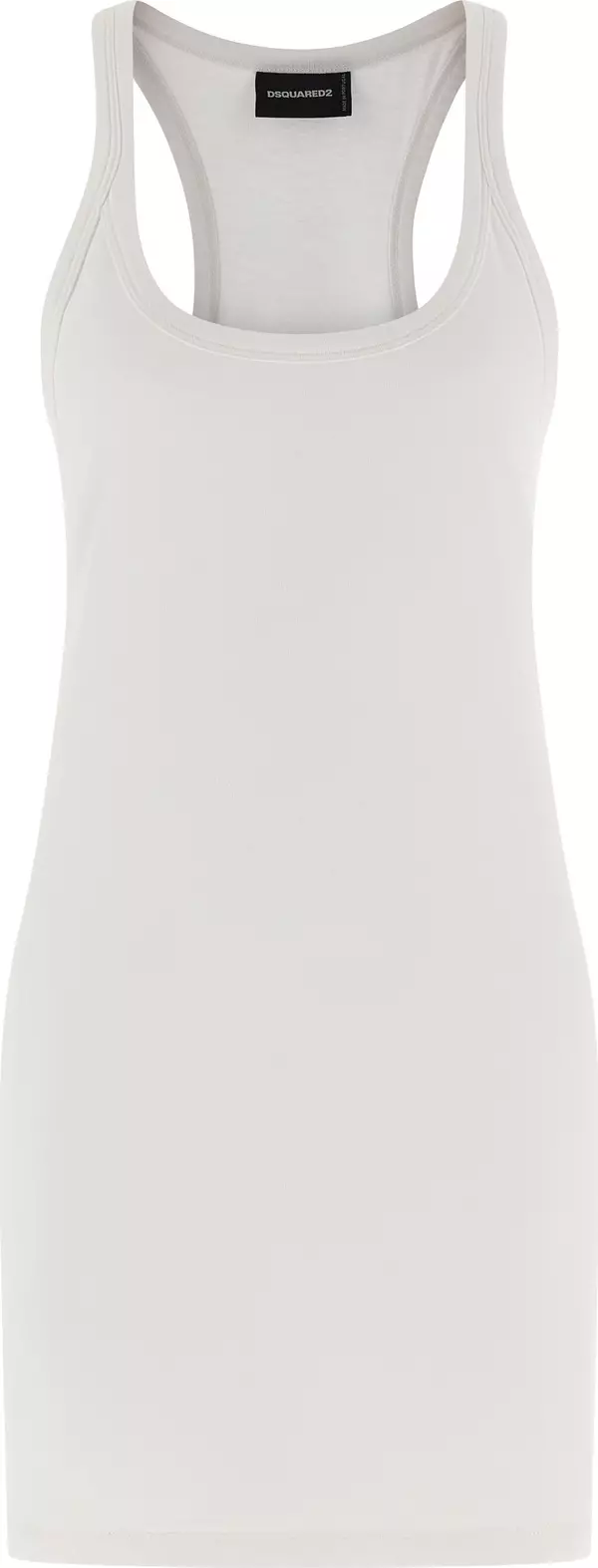 White Cotton Short Dress