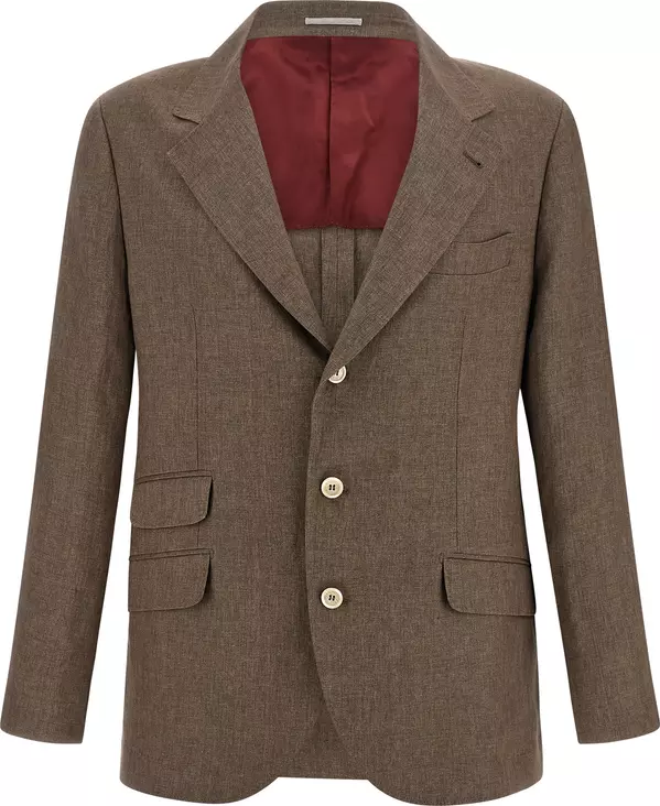 Brown Linen Blazer