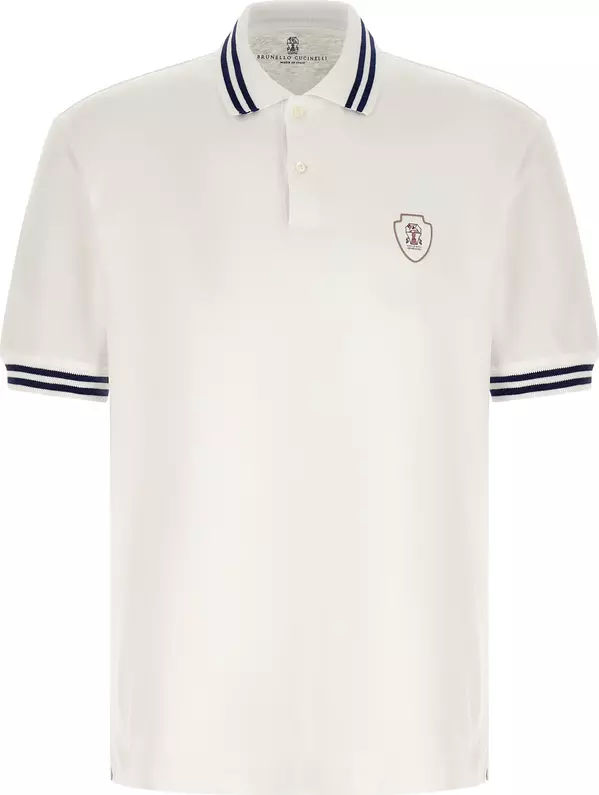 White Cotton Polo Shirt