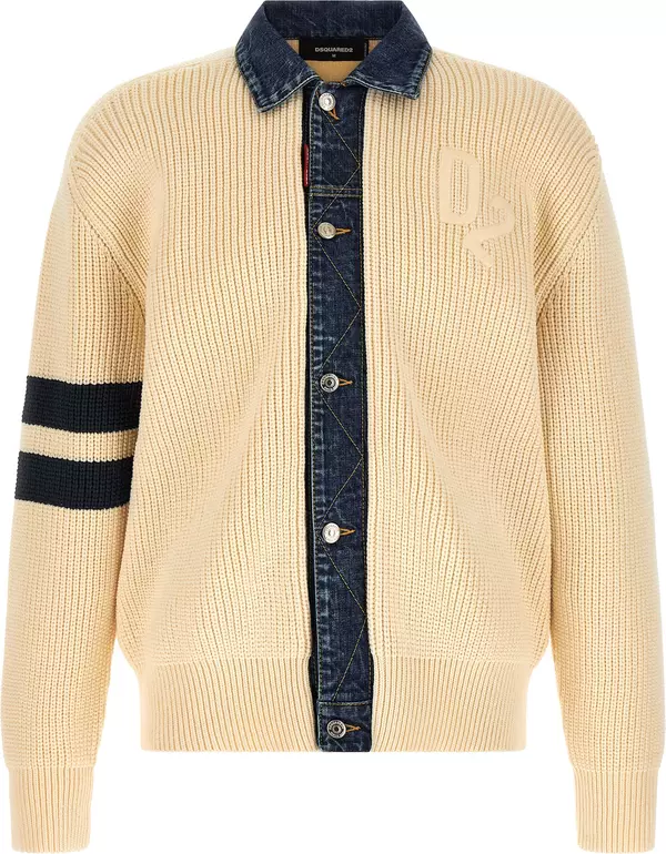 Beige Cotton Cardigan