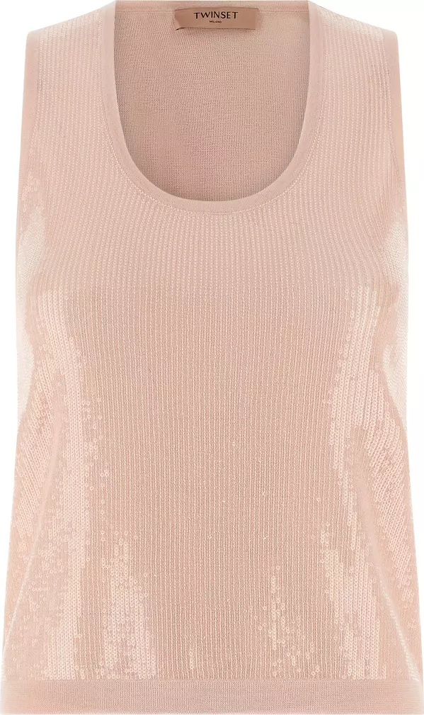 Multicolor Cotton Sleeveles T-Shirt