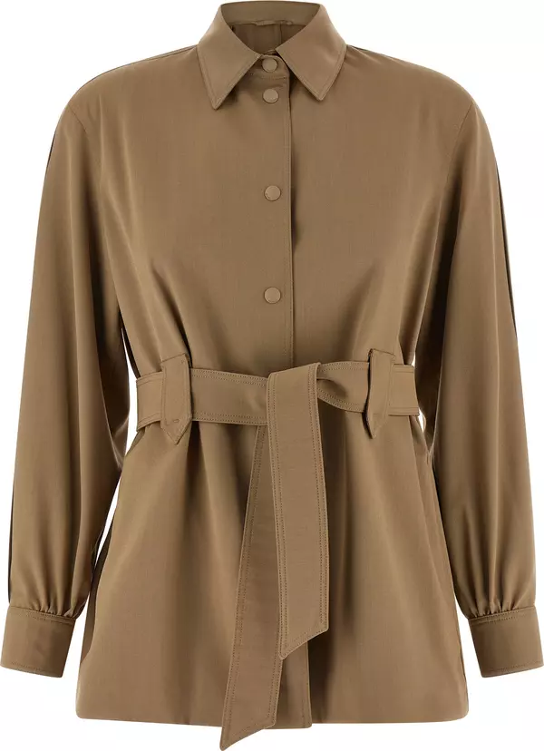 Beige Virgin Wool Blouse