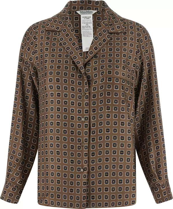 Brown Silk Blouse