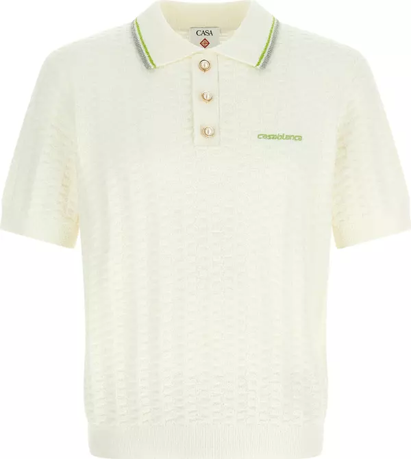 White Cotton Polo Shirt