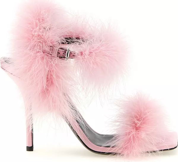 Multicolor Viscose Stiletto Heel Sandals