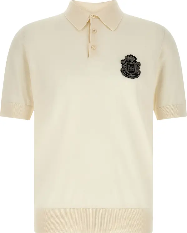 White Cotton Polo Shirt