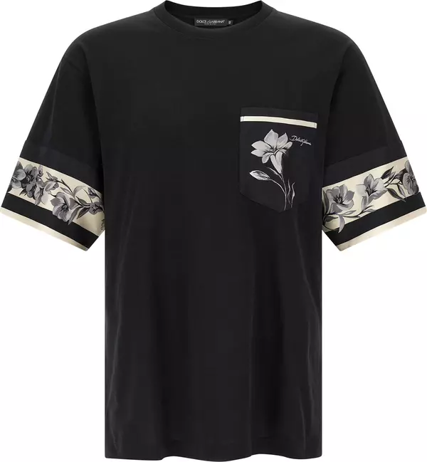 Black Cotton Long Sleeve T-Shirt