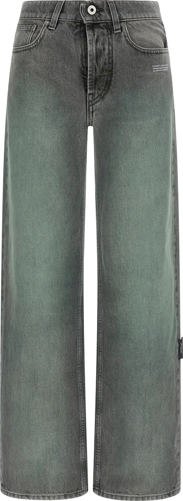 Gray Cotton Jeans Denim