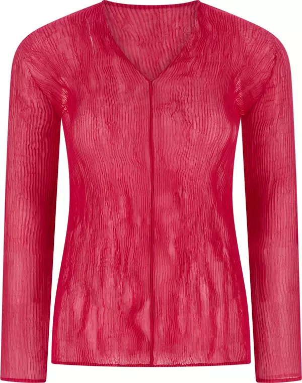 Fuchsia Polyester Shirt