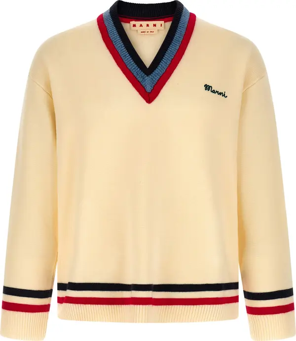 Beige Virgin Wool Cardigan