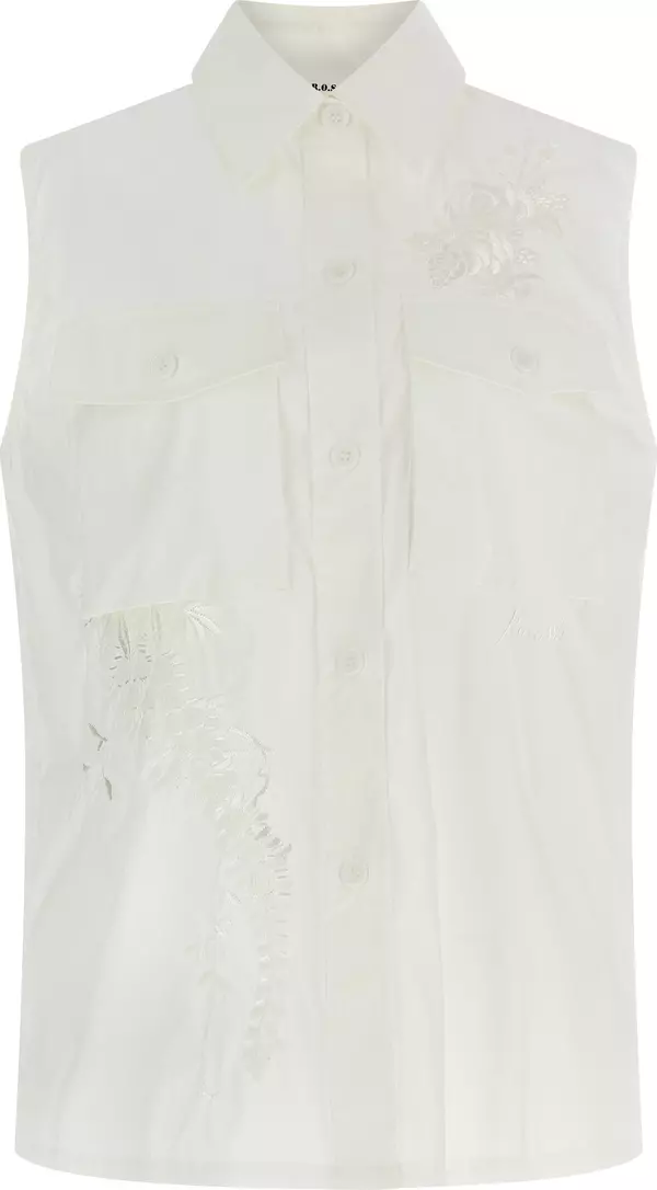 White Polyamide Blouse