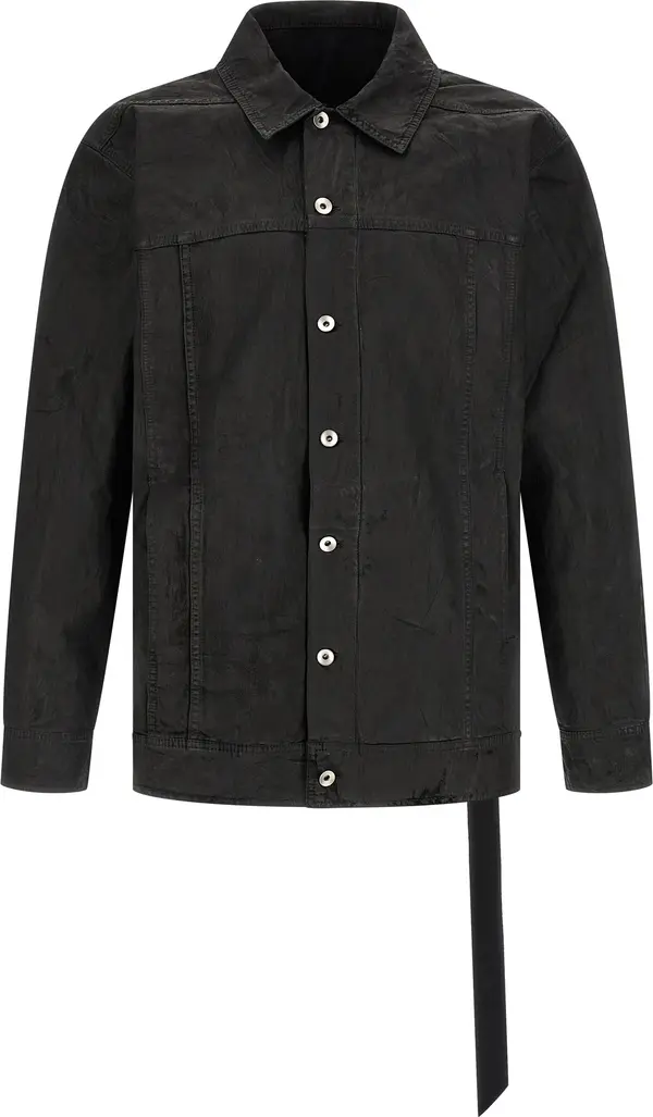 Black Cotton Denim Jacket