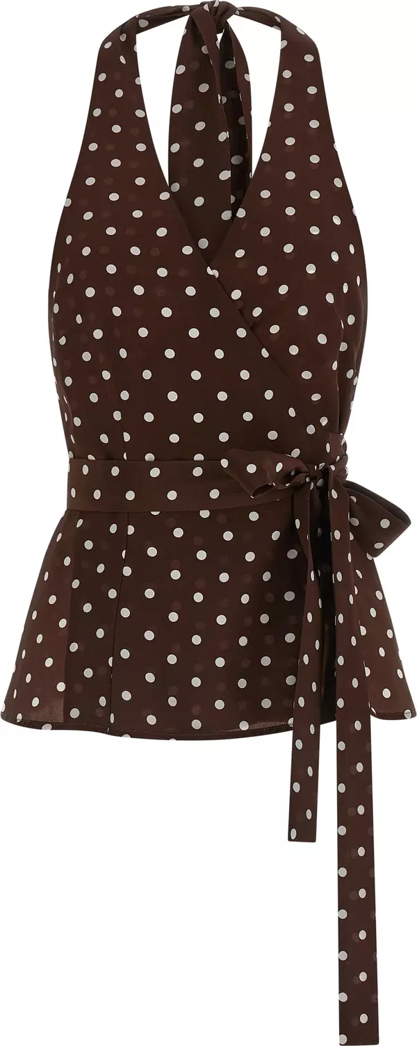 Brown Silk Tank Tops