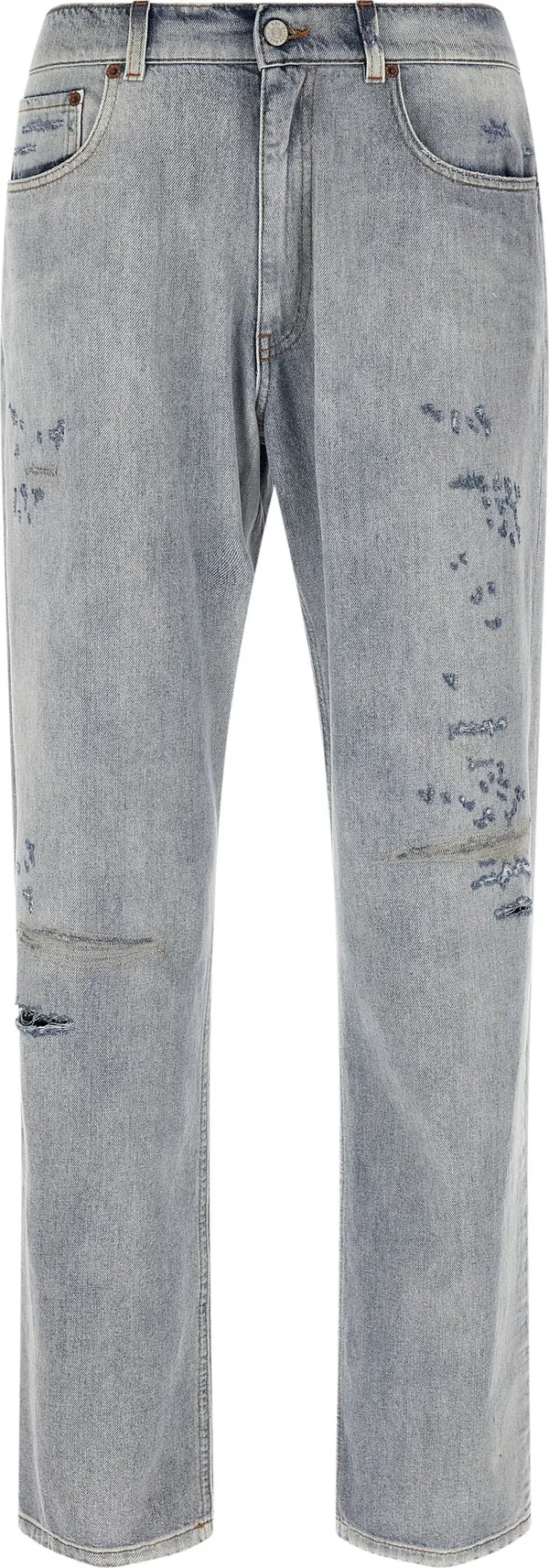 Blue Cotton Relaxed Fit Jeans