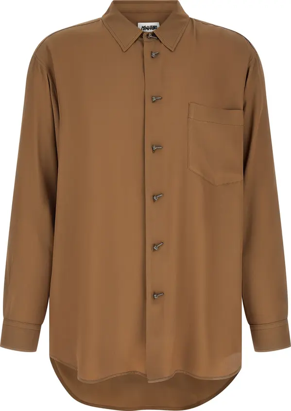 Brown Acetate Blouse