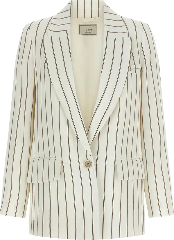 White Linen Blazer