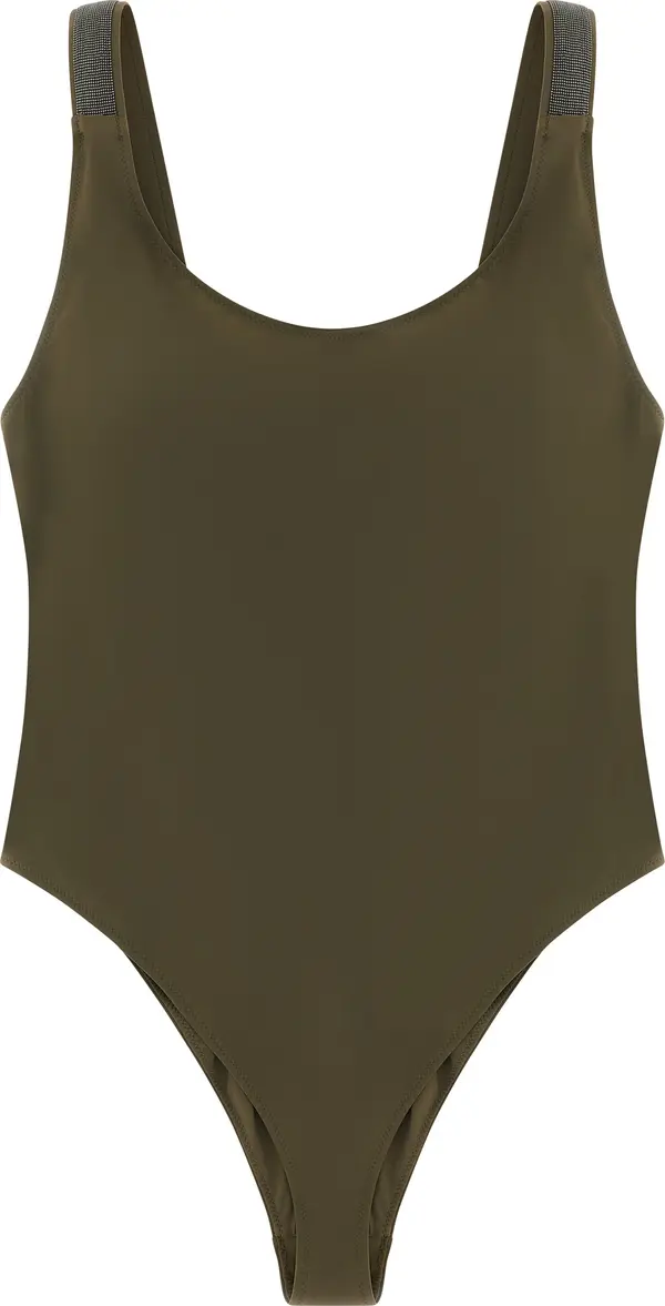 Bicolor Polyamide One-Piece Swimsuit
