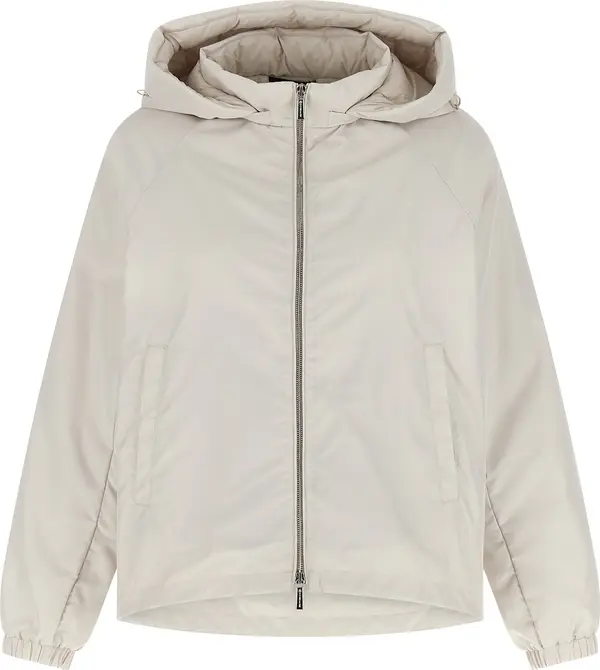 Beige Polyester Shell Jacket