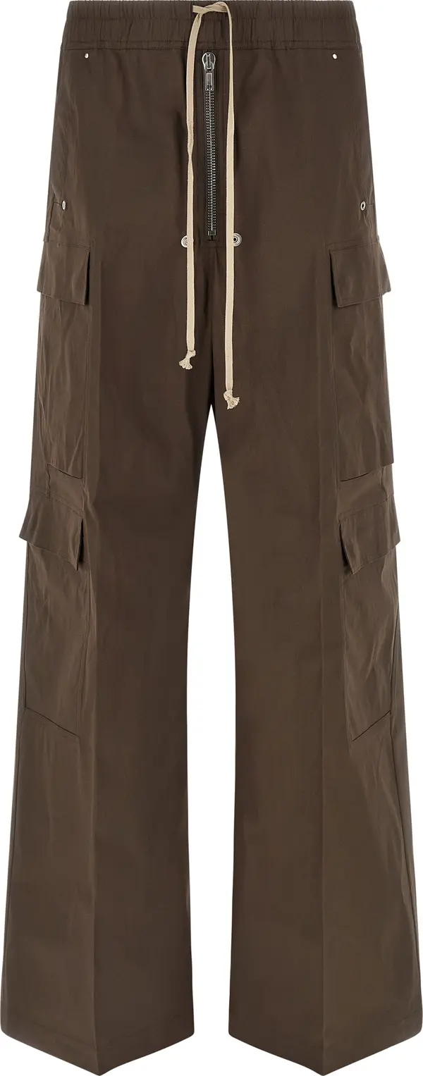 Brown Cotton Cargo Pants