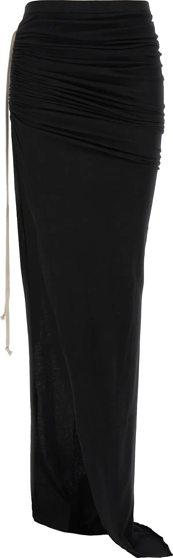Black Cotton Mini Skirt
