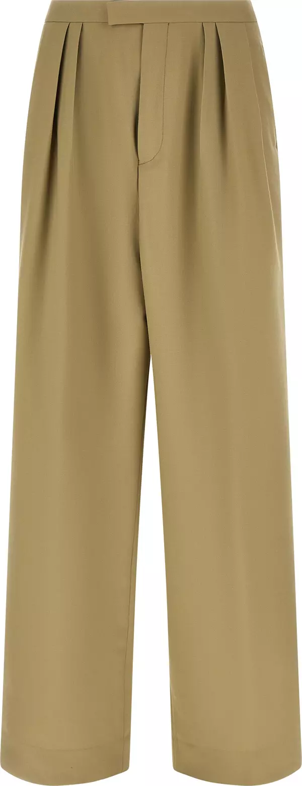 Bicolor Wool Casual Pants