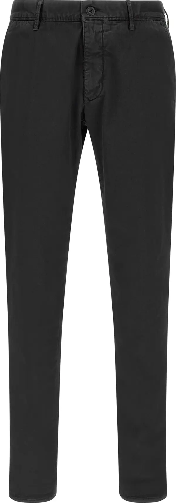 Black Cotton Casual Pants