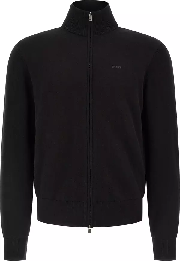 Black Cotton Cardigan
