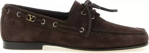 Brown Cowhide Slip-On Loafers
