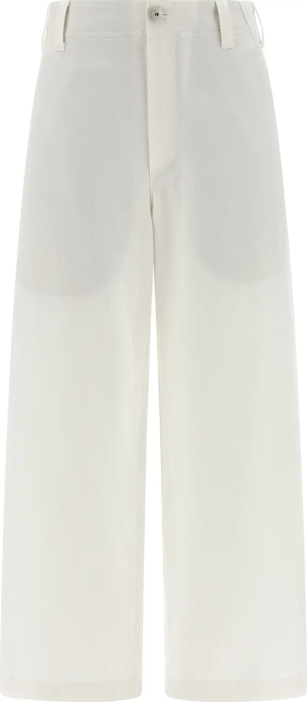 White Cotton Chino Pants