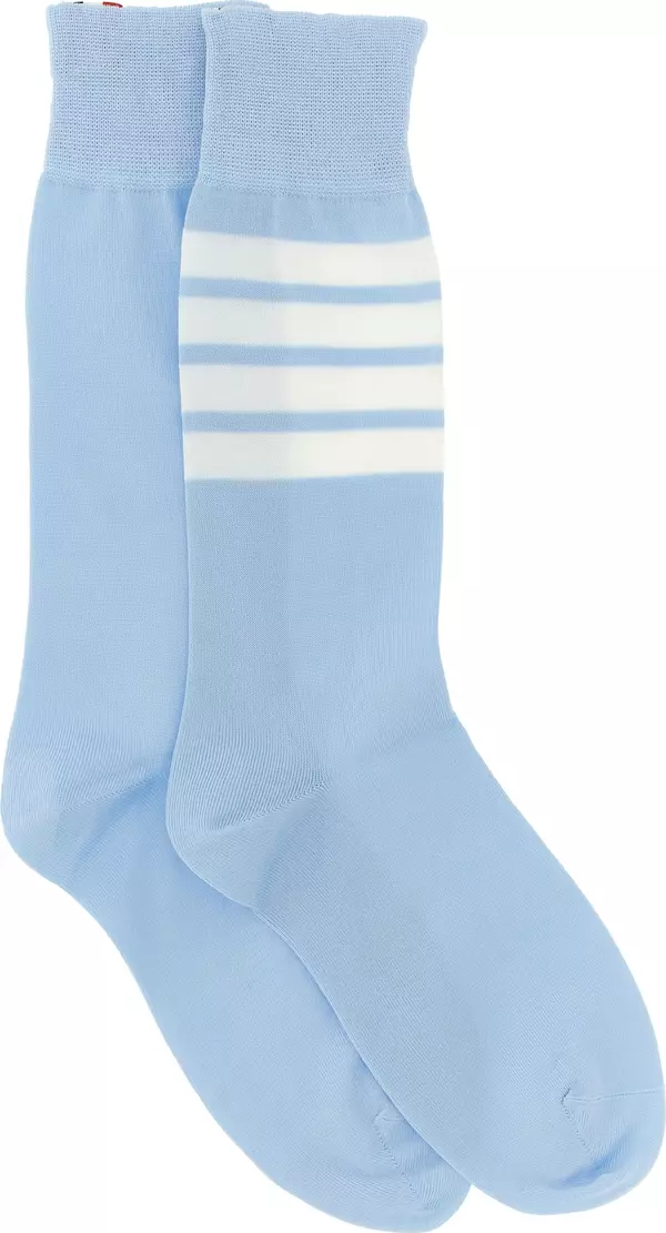Blue Cotton Socks