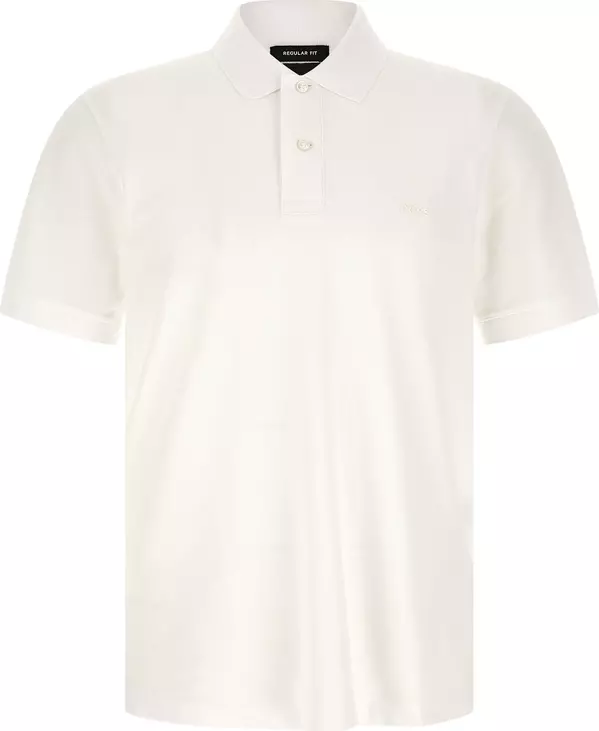 White Cotton Polo Shirt