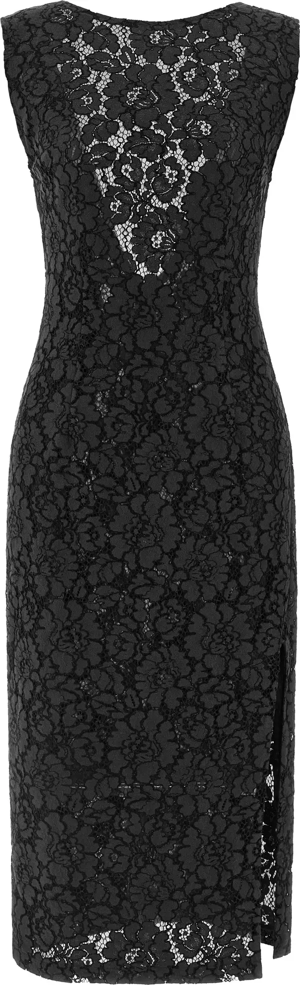 Black Cotton Midi Dress