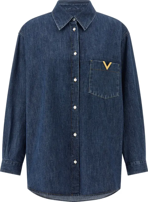 Blue Cotton Blouse